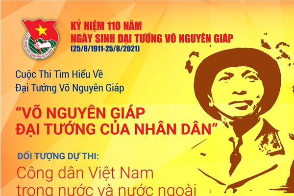 Cuộc thi tìm hiểu về Đại tướng Võ Nguyên Giáp nhận bài thi viết từ ngày 25-8-2021